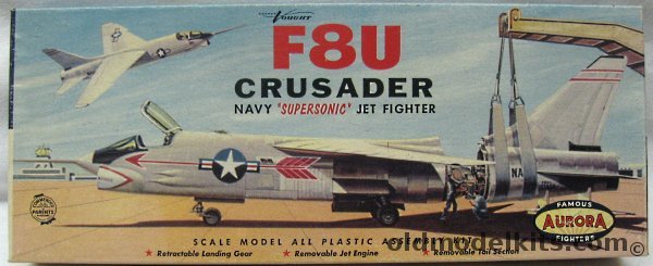 Aurora 1/50 Chance-Vought F8U Crusader (F-8), 119-98 plastic model kit